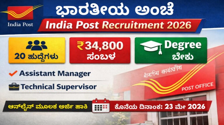 India Post Recruitment 2026 20 Posts Salary Details Apply Online